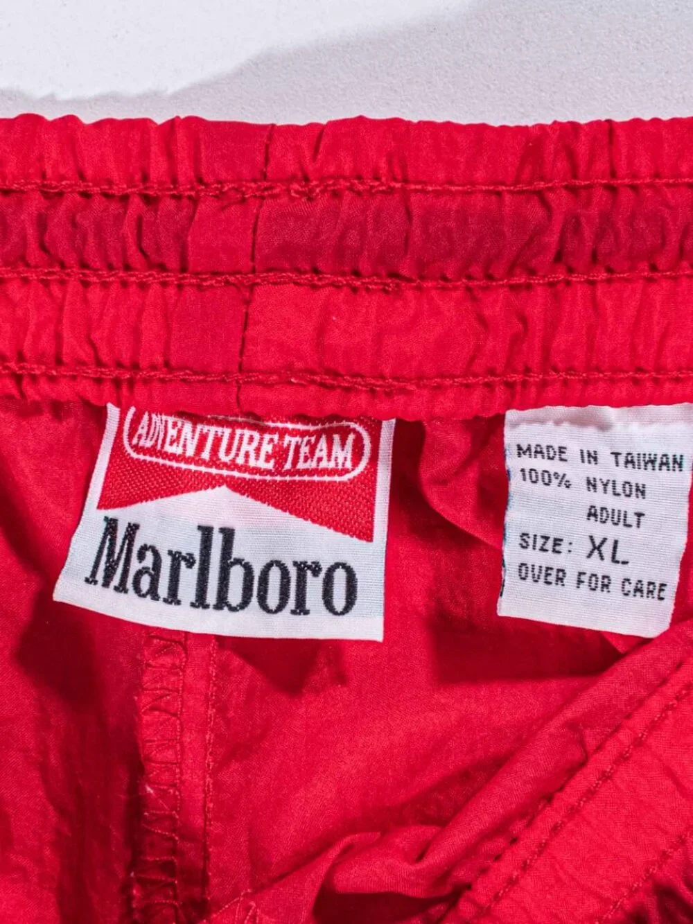 Vintage 90s Marlboro Adventure Team Windbreaker Pants XL Red Gorpcore Nylon